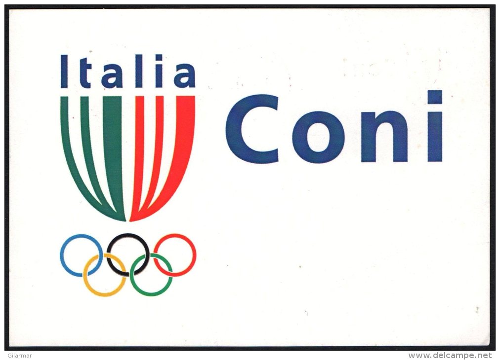 OLYMPIC GAMES - ITALIA ROMA 2004 - METER / EMA - PRESENTAZIONE LOGO CONI - PRIMO GIORNO UTILIZZO - CARTOLINA UFFICIALE - Summer 2004: Athens