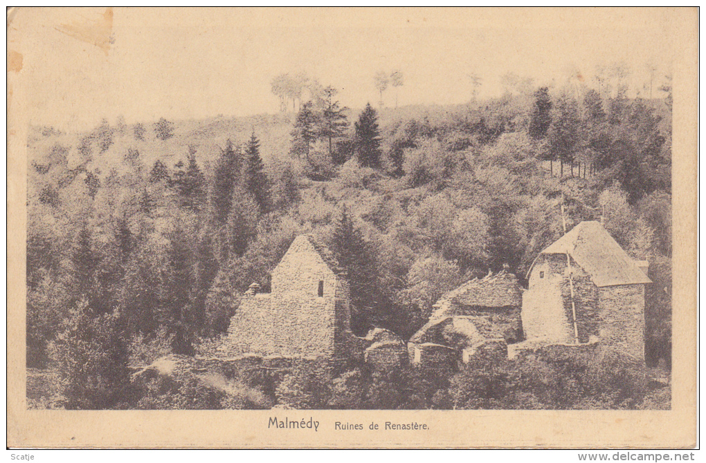 Malmédy. -  Ruines De Renastère;  1933 Naar Pitthem - Malmedy