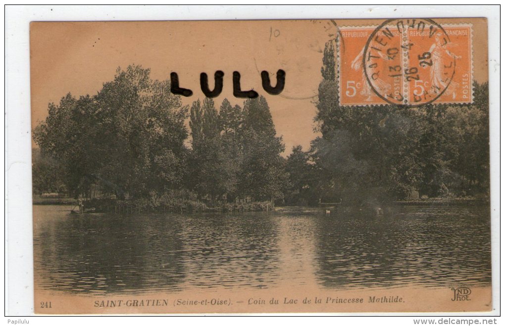 DEPT 95 : Saint Gratien, Coin Du Lac De La Princesse Mathide ( Moins Courante ) - Saint Gratien