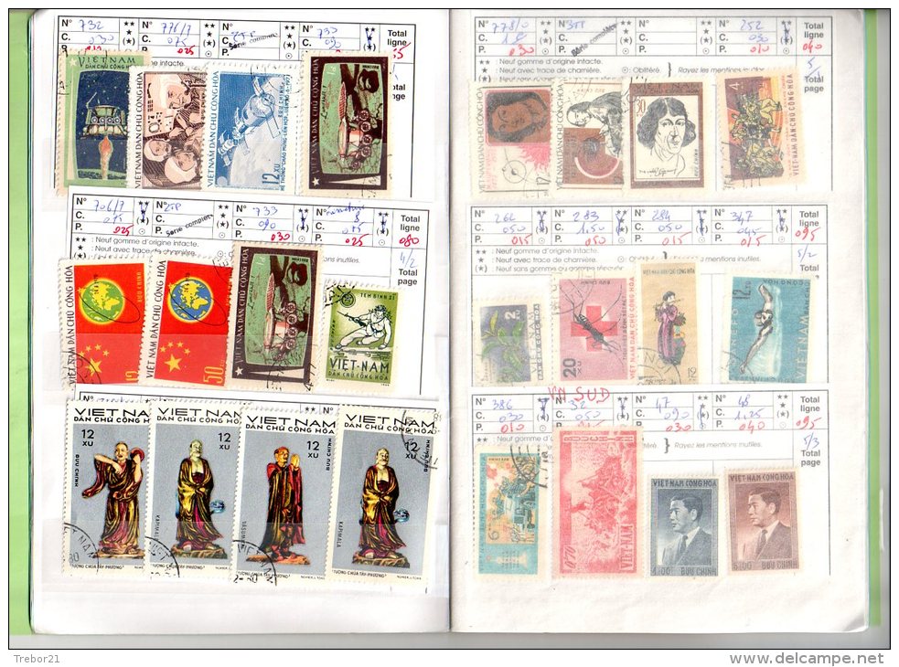 Viet-Nam Et Laos   Cote = 155€ - Collections (en Albums)