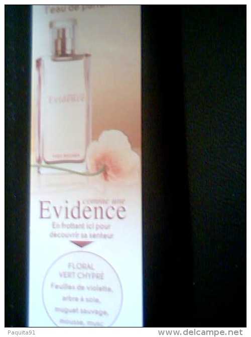 Marque Pages Yves Rocher Parfumé "Evidence" - Sonstige & Ohne Zuordnung