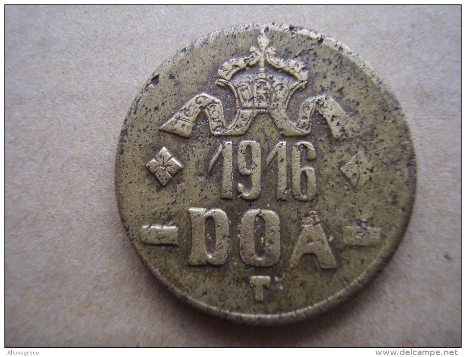 DOA  1916 EMERGENCY TABORA COINS 20 HELLER BRASS TYPE B - B . - German East Africa