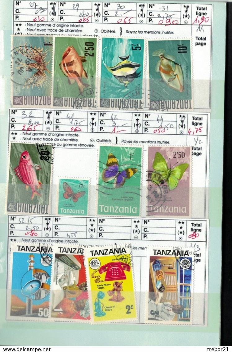 TANZANIE  178  Timbres  Et  10 B.F. TANZANIE  Cote =  205  € - Collections (with Albums)