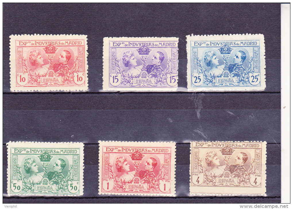 ESPAGNE- EXPO DE MADRID- N° 236 A 241 NEUF X - COTE  55 € - Unused Stamps