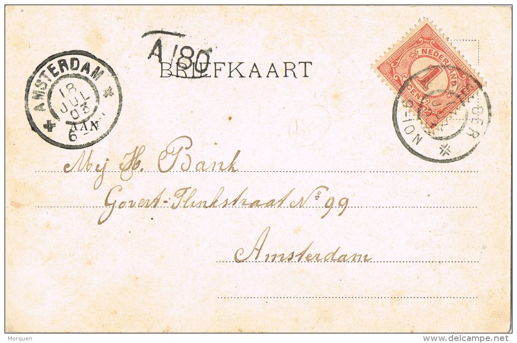 5557. Postal HELDER (nederland) 1903 A Amsterdam. Nieuwediep - Cartas & Documentos