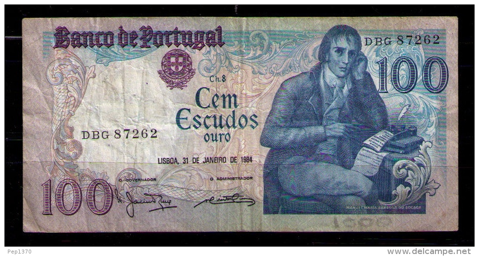 PORTUGAL - BILLETE DE 100 ESCUDOS DE 1984 - USADO - Portugal