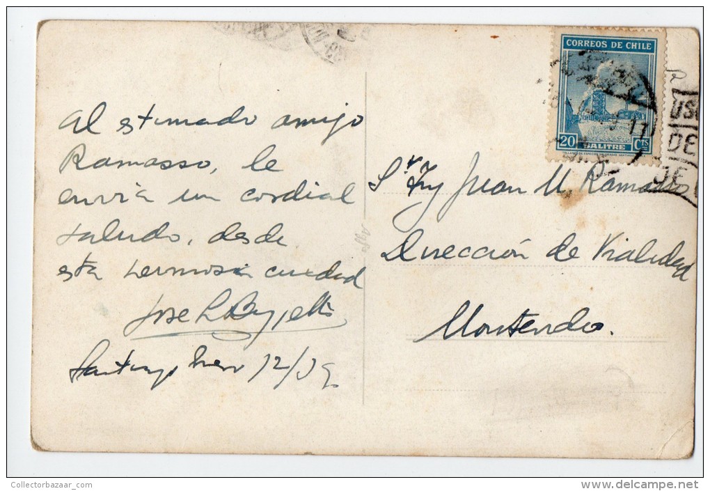 Chile Valparaiso Tarjeta Postal Foto  Real Photo  Vintage Original Postcard Cpa Ak (W3_2930) - Chile