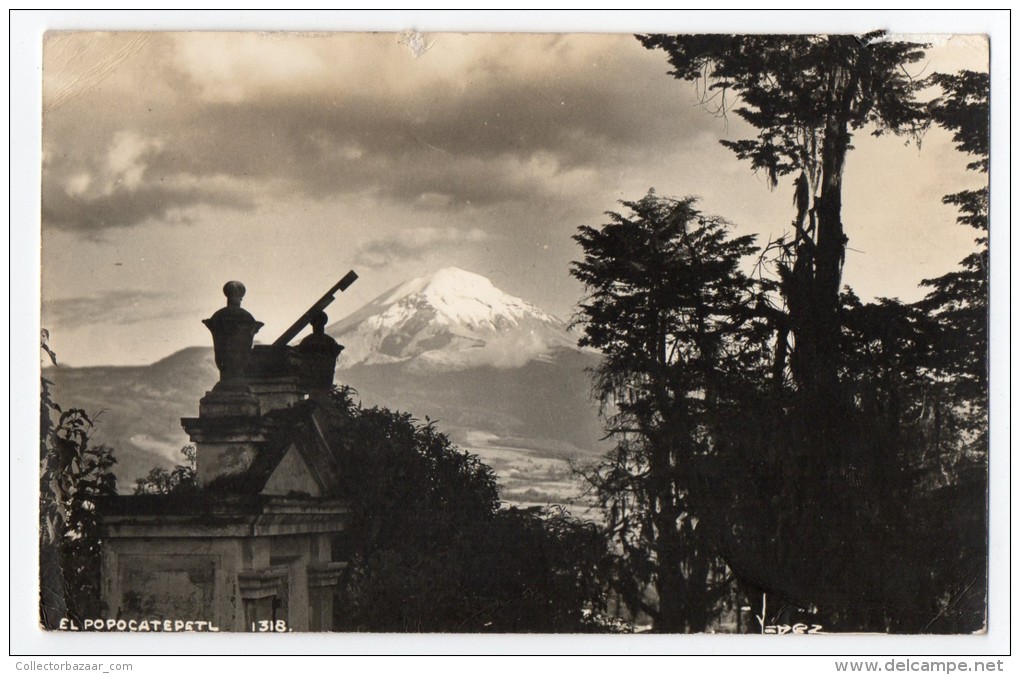 Mexico Tarjeta Postal Foto  El Popocatepetl Real Photo  Vintage Original Postcard Cpa Ak (W3_2931) - Mexique