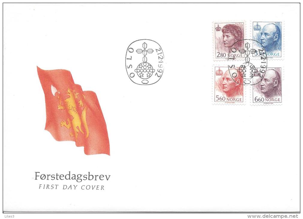 Oslo 21/2/1992 Série Reine Sonja Et Roi Harold V. Souverain. Royauté - FDC