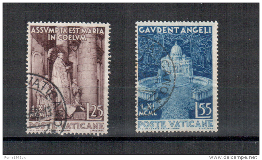 VATICANO 1951 DOGMA USATI - Used Stamps