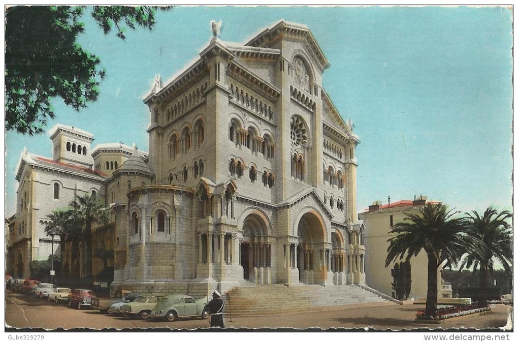 MONACO 1963 - POSTCARD – THE CATHEDRAL (1875-1894) SHINING MAILED TO MARSEILLE W 1 ST OF 0,20 F (PTEROIS VOLITANS) POSTM - Cathédrale Notre-Dame-Immaculée