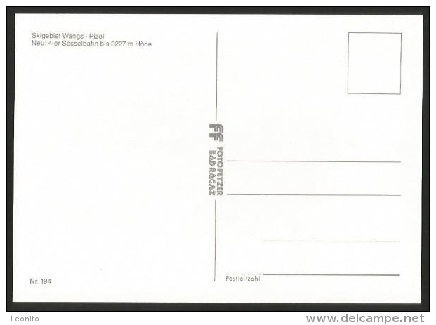 SKIGEBIET WANGS PIZOL 4er Sesselbahn Seilbahn - Andere & Zonder Classificatie