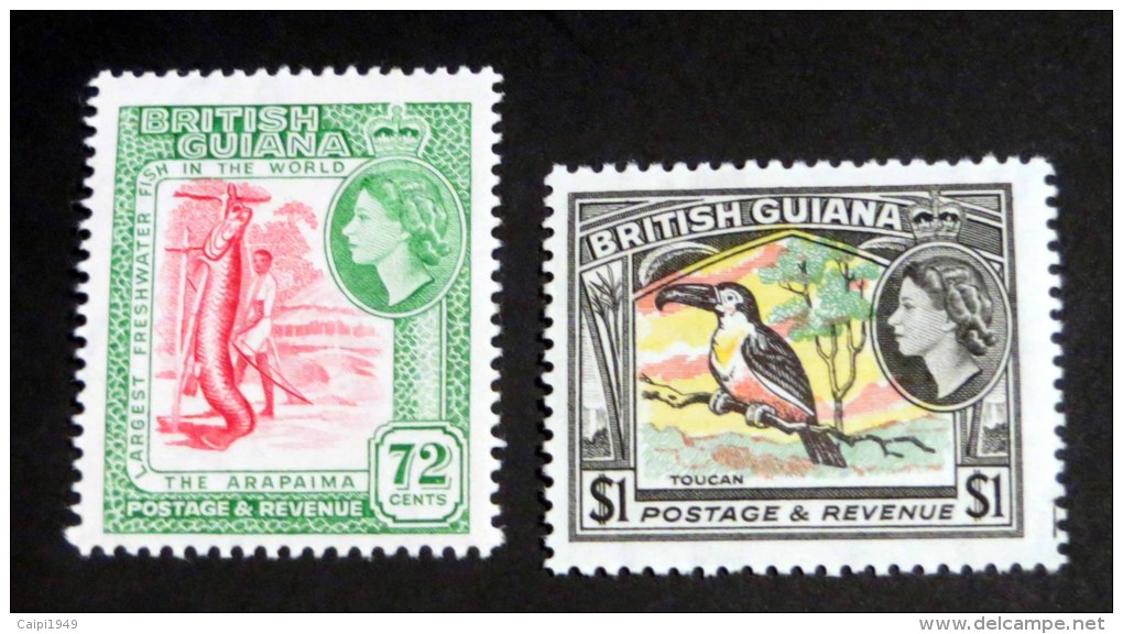 1954, Mi.Nr. 210/11 Postfrisch - Britisch-Guayana (...-1966)