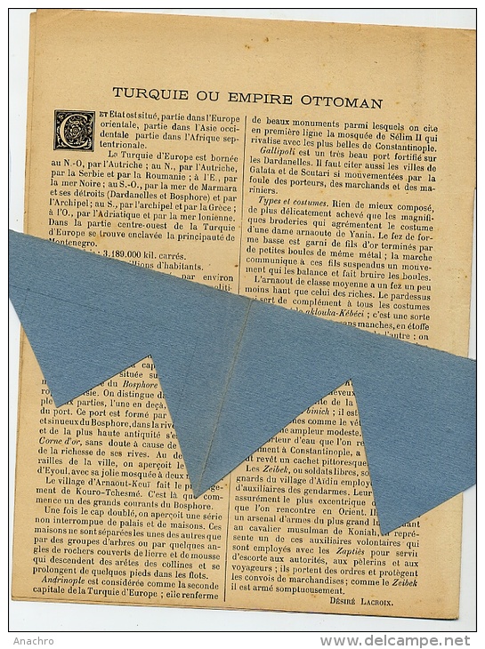 UNIFORMES MILITAIRES TURQUIE EMPIRE OTTOMAN Couverture Protège Cahier Coll.CH. D. PARIS - Protège-cahiers