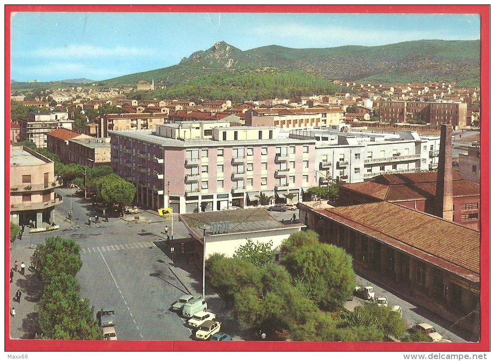 CARTOLINA VG ITALIA - CARBONIA (CA) - Panorama E Piazza Matteotti - 10 X 15 - ANNULLO CARBONIA 1968 - Carbonia