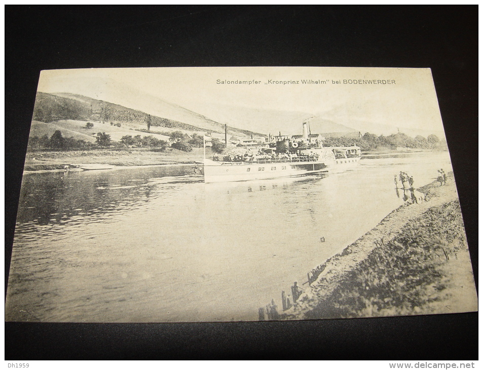 SALON DAMPFER KRONPRINZ WILHELM BEI BODENWERDER DAMPFSCHIFFAHRTS - GES. HAMELN  Pour BAYERN - Bodenwerder