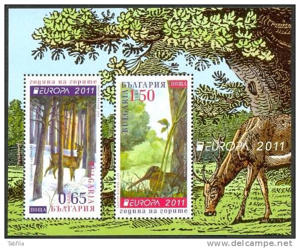 BULGARIA \ BULGARIE - 2011 -  Europe / Europa-CEPT - Année De Forêts -  Bl** - 2011