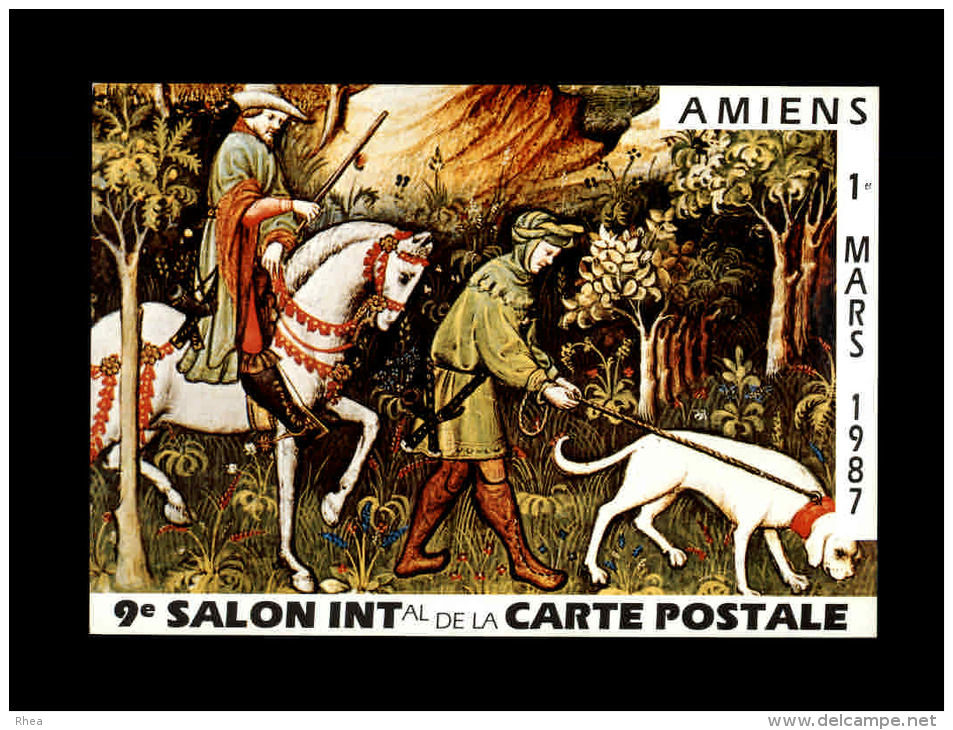 CARTES DE SALONS - 80 - AMIENS - 7è Salon De La Carte Postale 1987 - Bourses & Salons De Collections