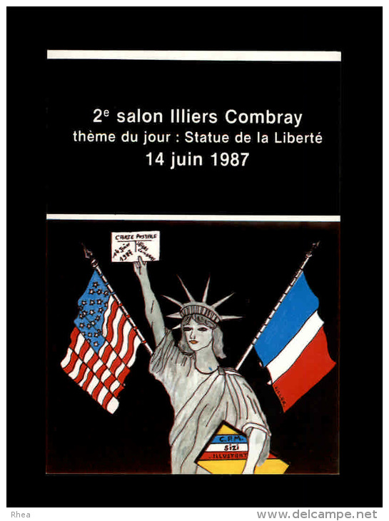 CARTES DE SALONS - 28 - ILLIERS-COMBRAY - Salon De La Carte Postale - 1987 - Statue De La Liberté - Bourses & Salons De Collections