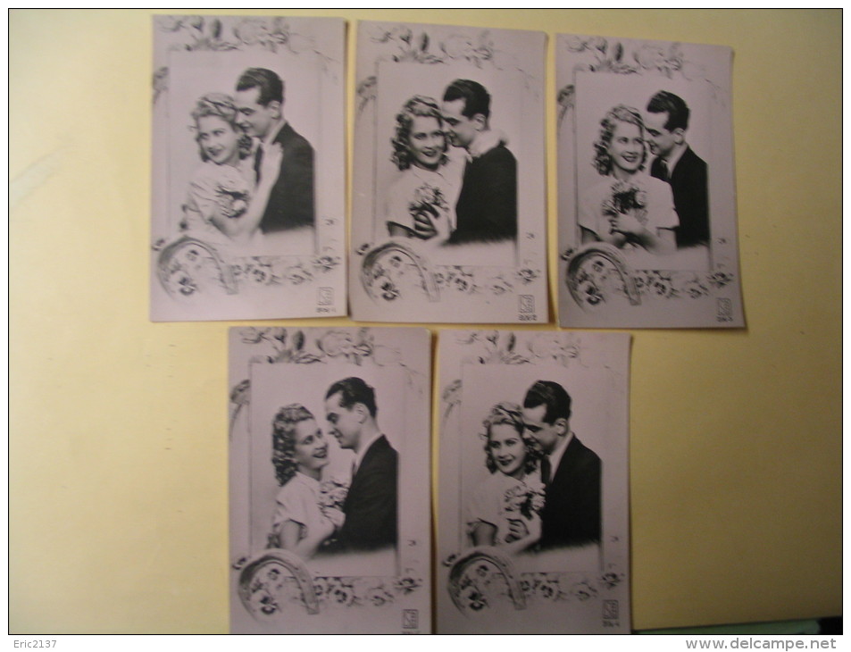 Lot DE 5 CARTES JEUNE COUPLE...N°206-1 A 206-5 - 5 - 99 Cartoline