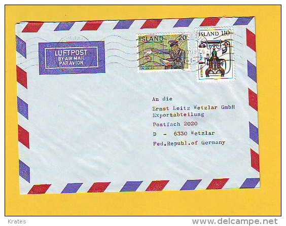 Old Letter - Island - Airmail