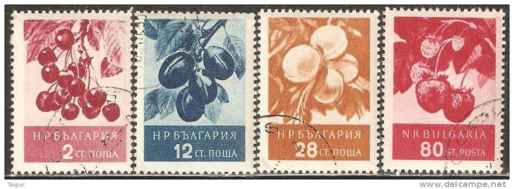 Bulgaria 1956 Mi# 990-993 Used - Fruits (II) - Used Stamps