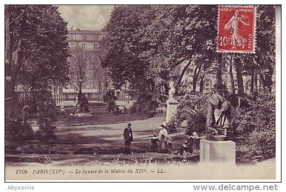 75 PARIS - (animé) Le Square De La Mairie Du XIVe - D16 102 - Arrondissement: 14