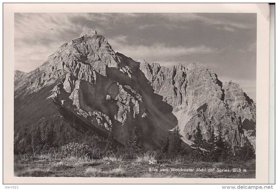 A 6142 MIEDERS, Waldraster Jöchl, Blick Auf  Serles - Neustift Im Stubaital