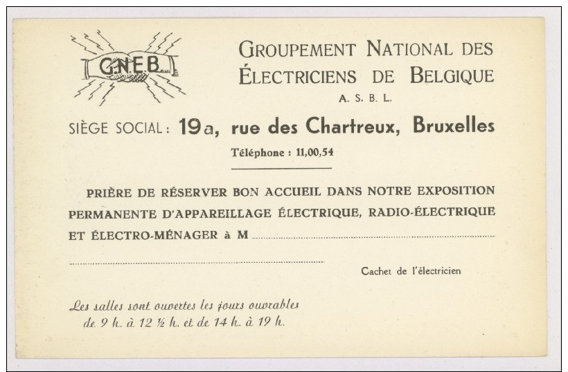 Bruxelles : Rue Des Chartreux, 19 : Boutique, Appareillage Electrique Et Electroménager (z3729) - Bruxelles-ville