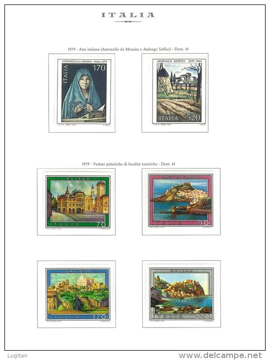 FILATELIA ANNATA COMPLETA  1979  NUOVI GOMMA INTEGRA ** MNH  - REPUBBLICA ITALIANA - Full Years