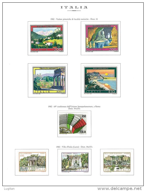 FILATELIA ANNATA COMPLETA  1982  NUOVI GOMMA INTEGRA ** MNH  - REPUBBLICA ITALIANA - Full Years