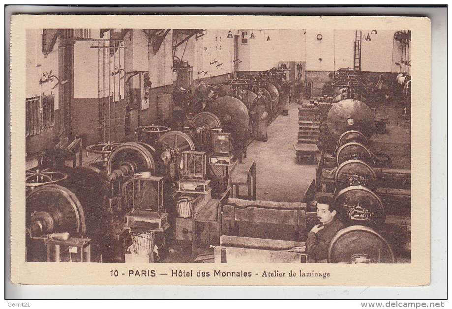 BANK - MÜNZEN / COINS - Paris - Hotel Des Monnaies, Atelier De Laminage - Banken