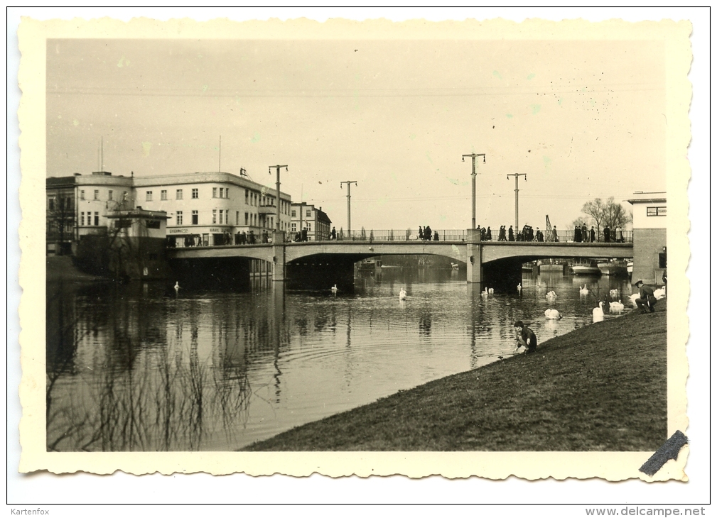 Brandenburg, 1 AK Und 1 Foto, Adolf Hitler-Brücke, 1940 - Brandenburg