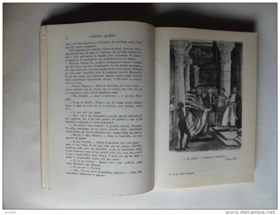 Lib216 Le Stragi Delle Filippine, Emilio Salgari, Viglongo Editore, Illustrazioni, Romanzo Di Avventure, 1961 - Azione E Avventura