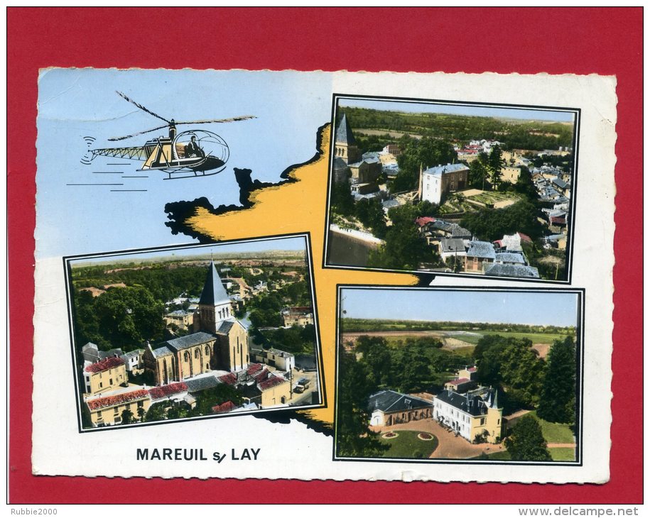 MAREUIL SUR LAY 1970 EGLISE CHATEAU ET CHATEAU SAINT ANDRE CARTE EN BON ETAT - Mareuil Sur Lay Dissais