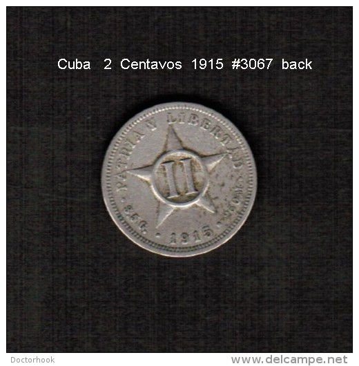 CUBA   2  CENTAVOS  1915  (KM # A10) - Cuba