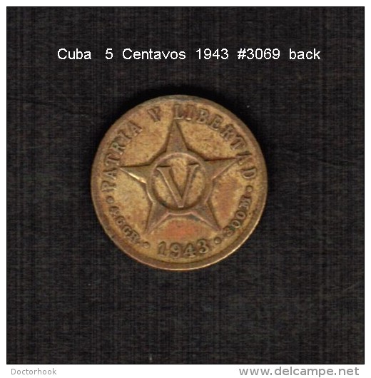 CUBA    5  CENTAVOS  1943  (KM # 11.2) - Kuba