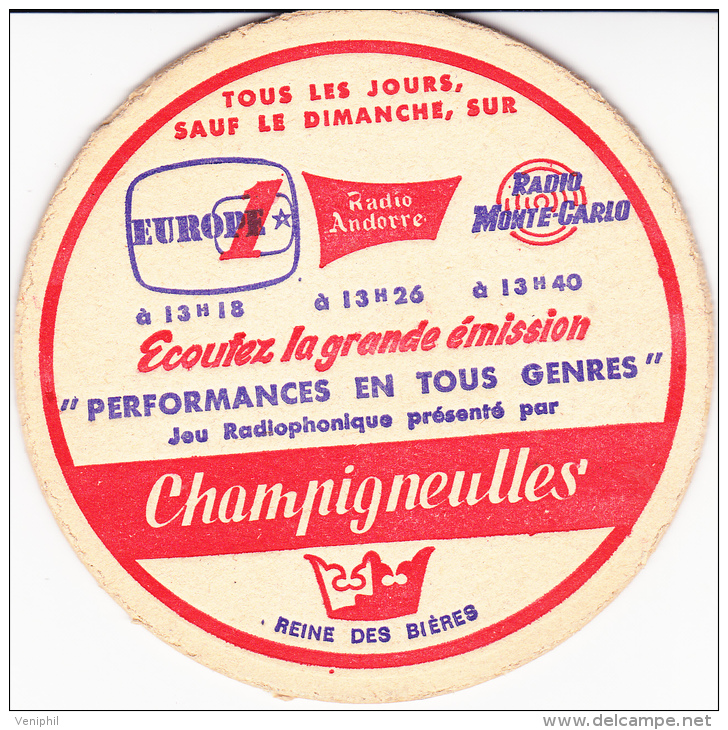 SOUS BOCK  CHAMPIGNEULLES  DES ANNEES 60 - Bierdeckel