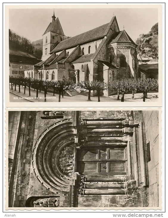 SAINT URSANNE X 2 Collégiale Et Porche (Enard & Perrochet) Suisse Jura - Saint-Ursanne