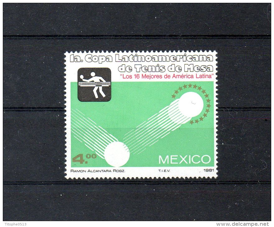 MEXIQUE. N°922 De 1981 (neuf Sans Charnière : MNH). Tennis De Table. - Tafeltennis