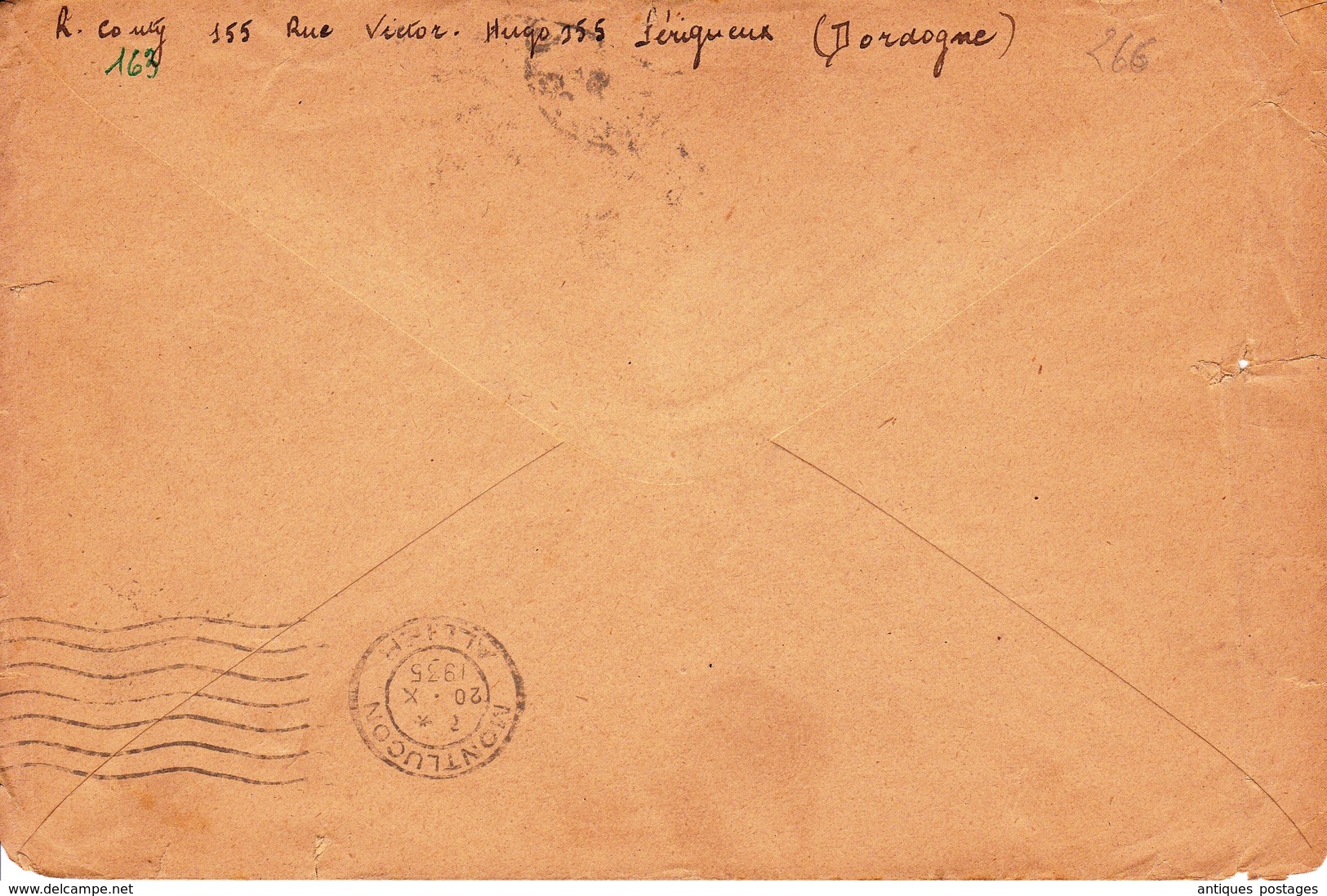 Lettre Périgueux Dordogne 1935 Montluçon Allier Orphelins De La Guerre - Lettres & Documents