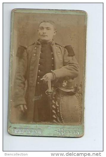 Photo Format 10.5 Cm X 6.5 Cm  D´un Militaire Photo Favrat à Belley (Ain) - Guerra, Militari