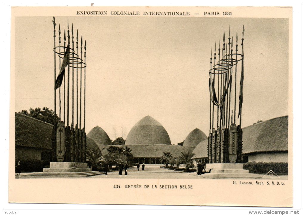 CP, 75, PARIS, Exposition Coloniale Internationale PARIS 1931 - Entrée De La Section Belge, Vierge - Expositions