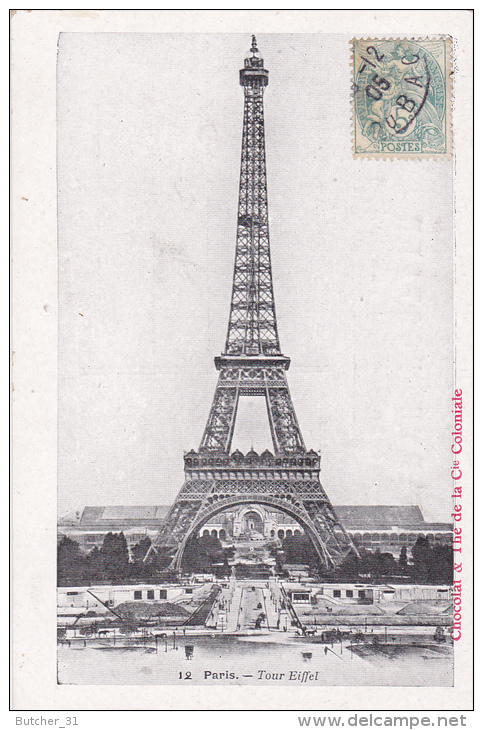 Pris Tour Eiffel  Chocolat Et Thé Compagnie Coloniale 1905 - Tour Eiffel