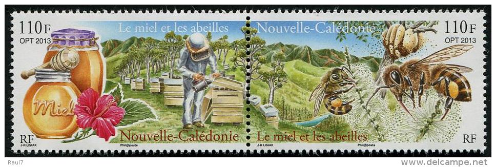 Nouvelle-Calédonie 2013 - Insectes, Miel Et Abeilles - 2val Neufs // Mnh - Unused Stamps
