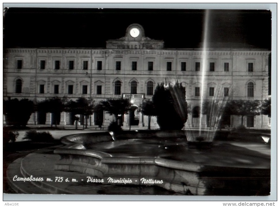 CAMPOBASSO - PIAZZA MUNICIPIO NOTTURNO - VIAGGIATA 1967 - Campobasso