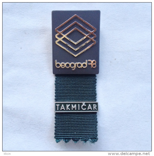 Badge (Pin) ZN000279 - Boxing Yugoslavia Beograd (Belgrade) World Championship 1978 TAKMICAR - Boxe