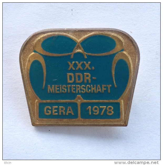 Badge Pin ZN000280 - Boxing Germany (DDR) XXX. (30th) National Championships 1978 GERA - Boxeo