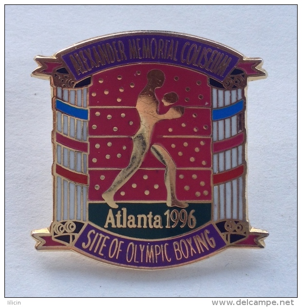 Badge Pin ZN000287 - Boxing USA Olympic Atlanta "Alexander Memorial Coliseum" 1996 - Boxeo