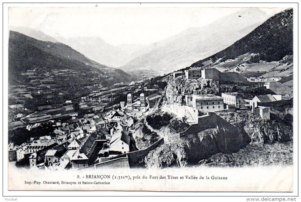 CP, 05, BRIANCON, Pris Du Fort Des Tètes Et Vallée De La Guisane, Vierge - Briancon